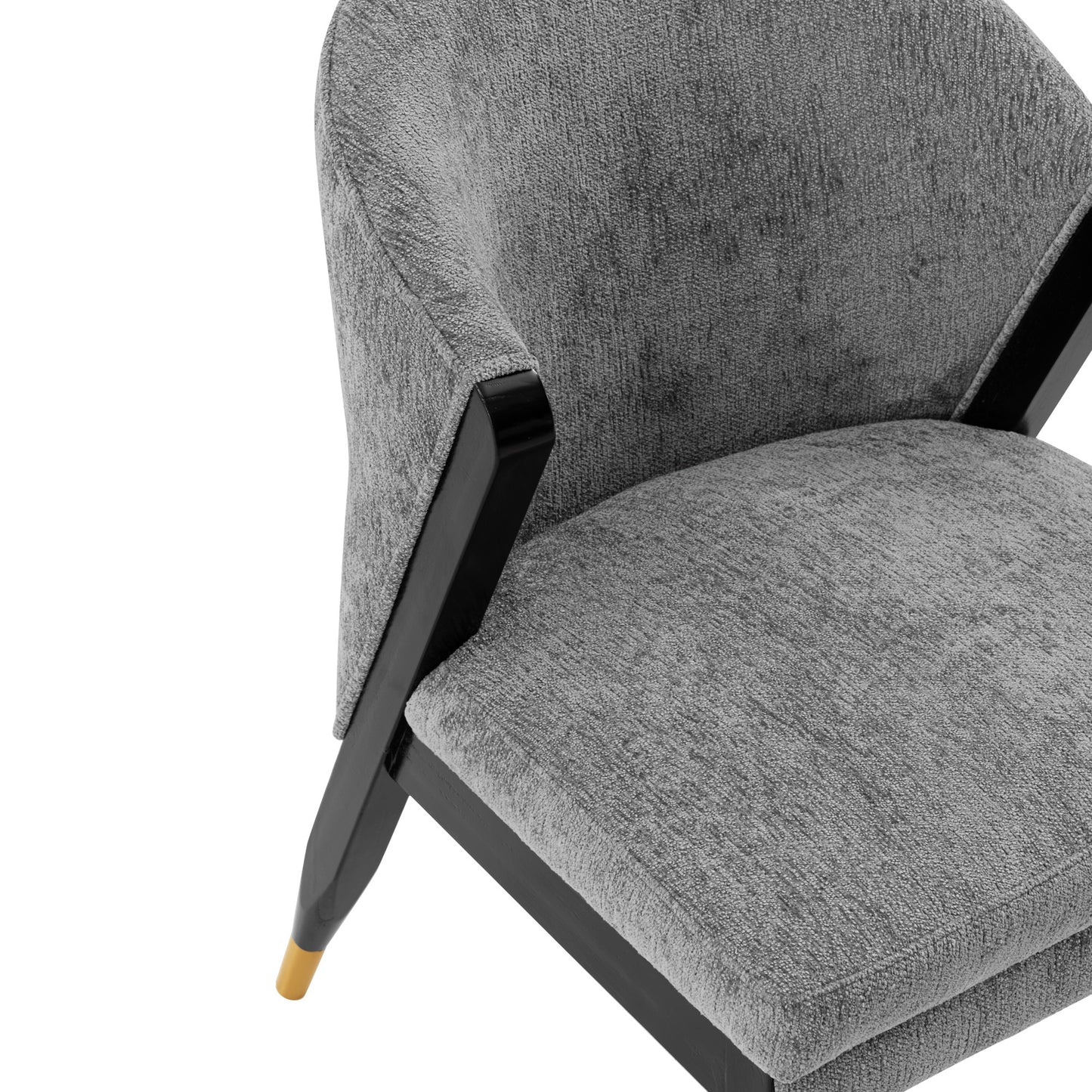 Manhattan Comfort Modern Ola Chenille Dining Chair in Grey- Set of 2 2-DC075-GY