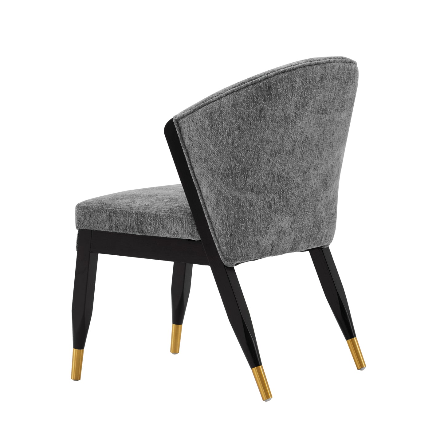 Manhattan Comfort Modern Ola Chenille Dining Chair in Grey- Set of 2 2-DC075-GY