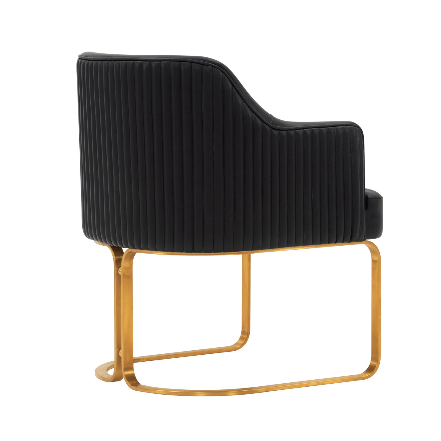 Raya Modern Wood Vegan Leather Dining Chair in Black - Set of 2 2-DC078-BK