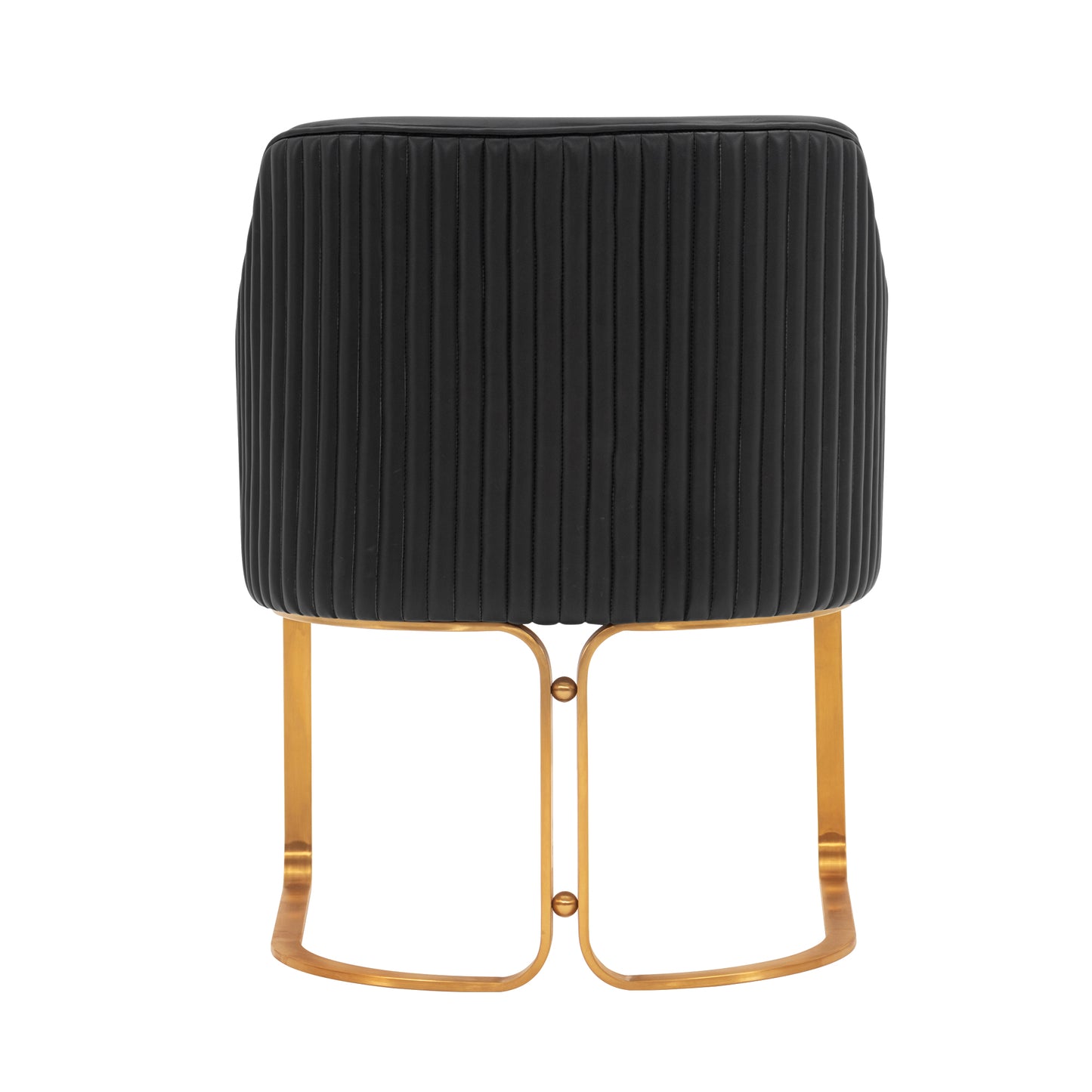 Raya Modern Wood Vegan Leather Dining Chair in Black - Set of 2 2-DC078-BK