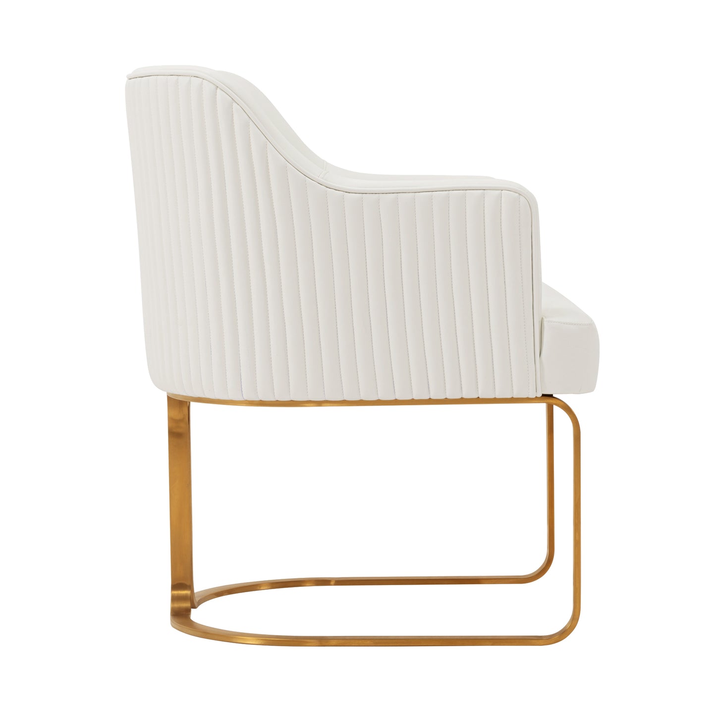 Raya Modern Wood Vegan Leather Dining Chair in Ivory - Set of 2 2-DC078-CR