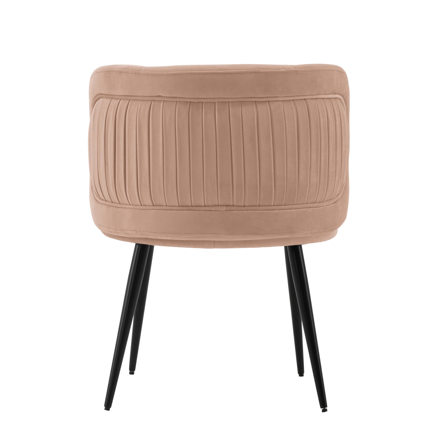 Kaya Modern Wood Velvet Dining Chair in Nude - Set of 2 2-DC080-ND