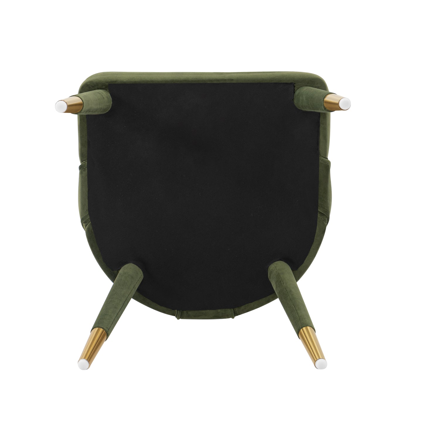 Manhattan Comfort Modern Neda Velvet Dining Chair in Olive Green - Set of 2 2-DC081-OG