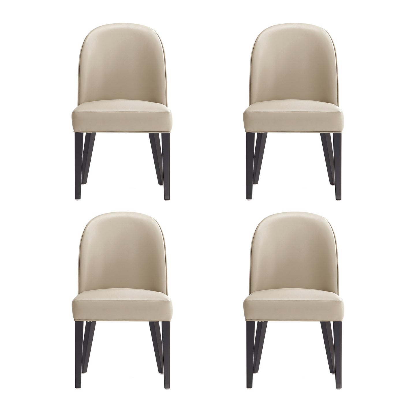 Hillman Modern Wood Upholstered Dining Chair in Sand - Set of 4 2-DC087-SD