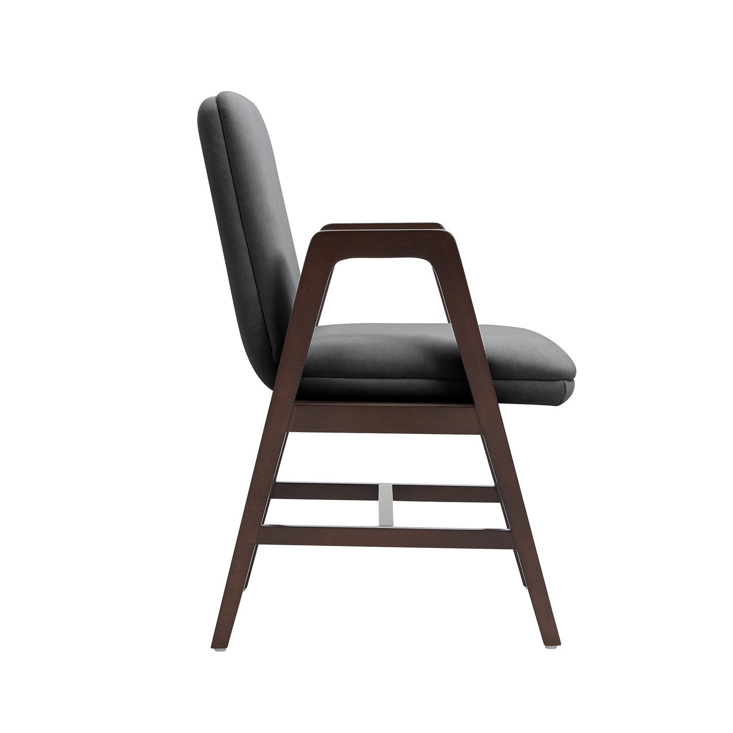 Stella Modern Wood Velvet Armchair in Graphite - Set of 2 2-DC101AR-GY