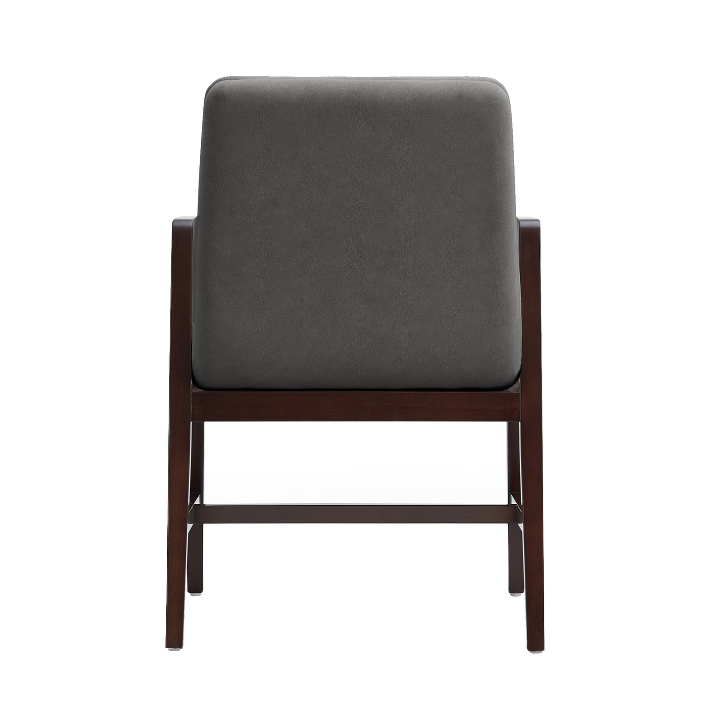 Stella Modern Wood Velvet Armchair in Graphite - Set of 2 2-DC101AR-GY
