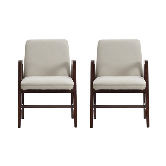 Stella Modern Wood Velvet Armchair in Champagne - Set of 2 2-DC101AR-OM