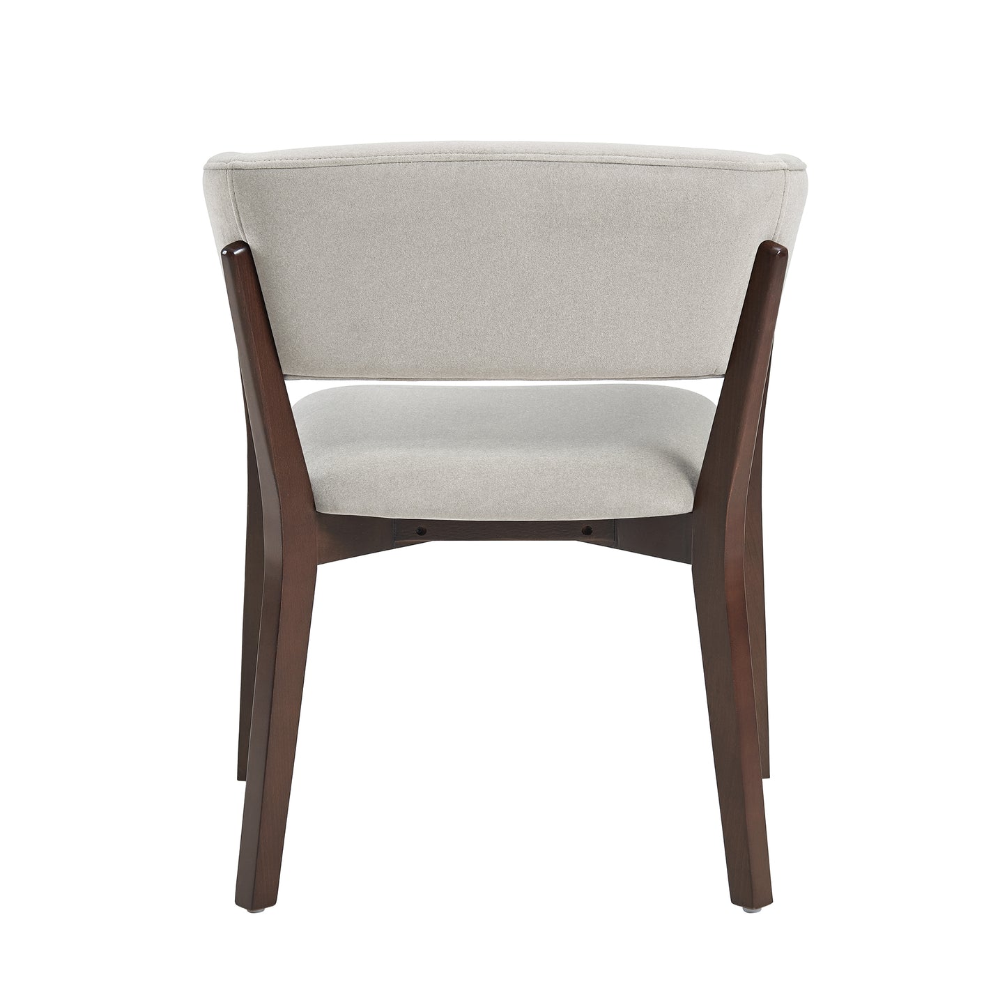 Blake Modern Wood Faux Mohair Armchair in Greige - Set of 2 2-DC102AR-GE