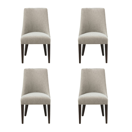 Beever Modern Wood Chenille Dining Chair in Taupe - Set of 4 2-DC103-TP