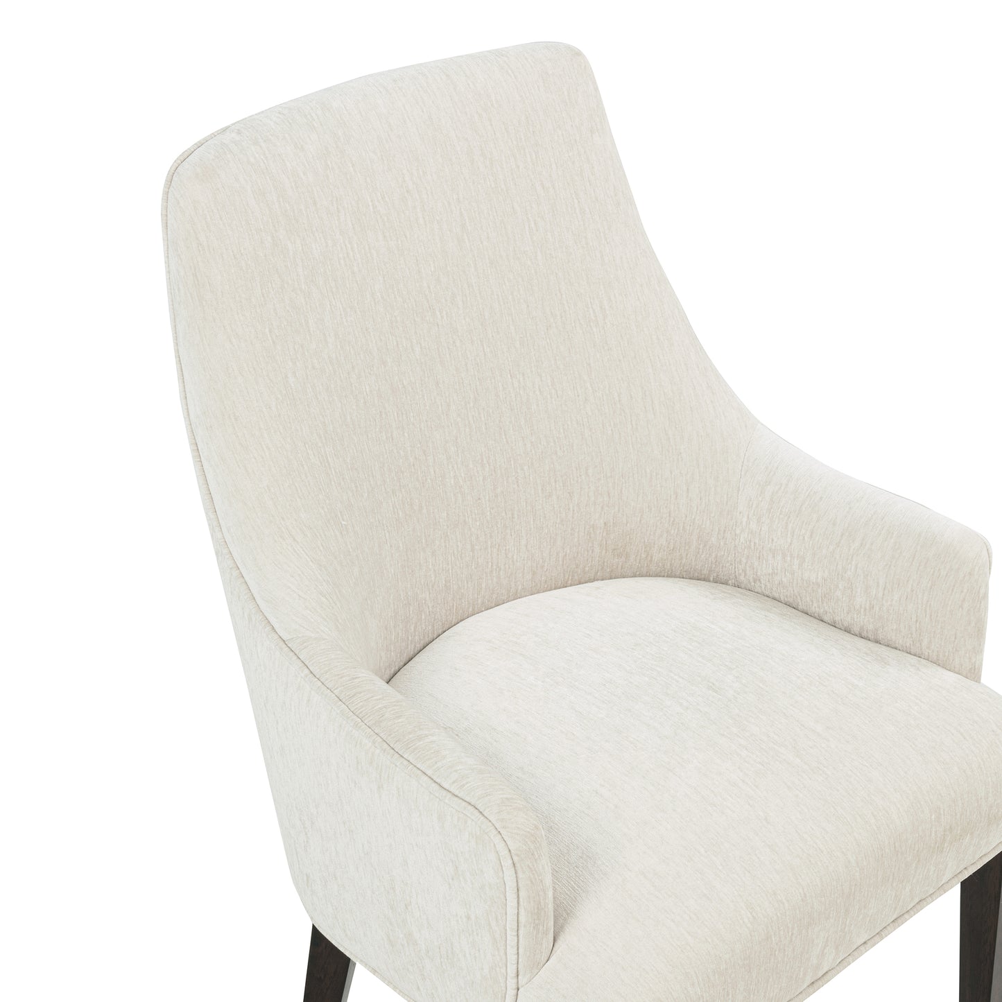 Beever Modern Wood Chenille Armchair in Cream - Set of 2 2-DC103AR-CR