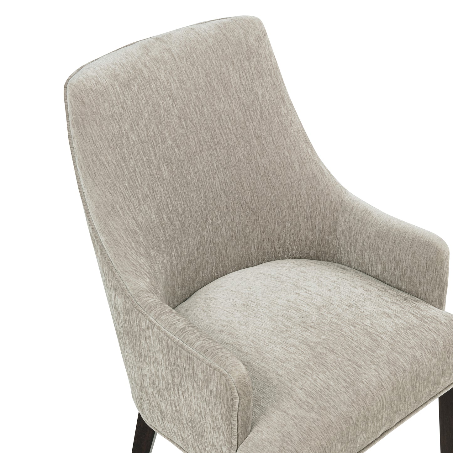 Beever Modern Wood Chenille Armchair in Taupe - Set of 2 2-DC103AR-TP