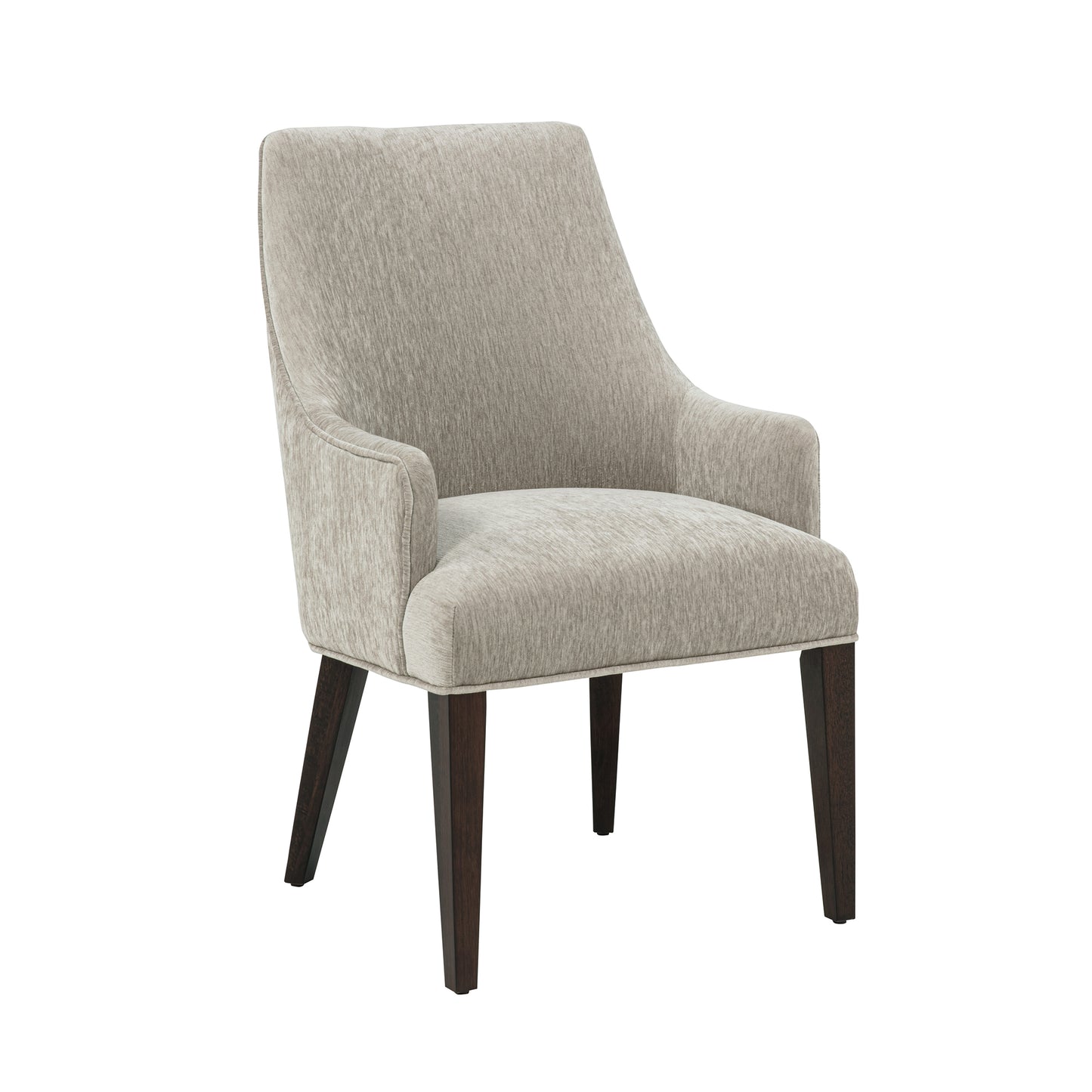 Beever Modern Wood Chenille Armchair in Taupe - Set of 2 2-DC103AR-TP