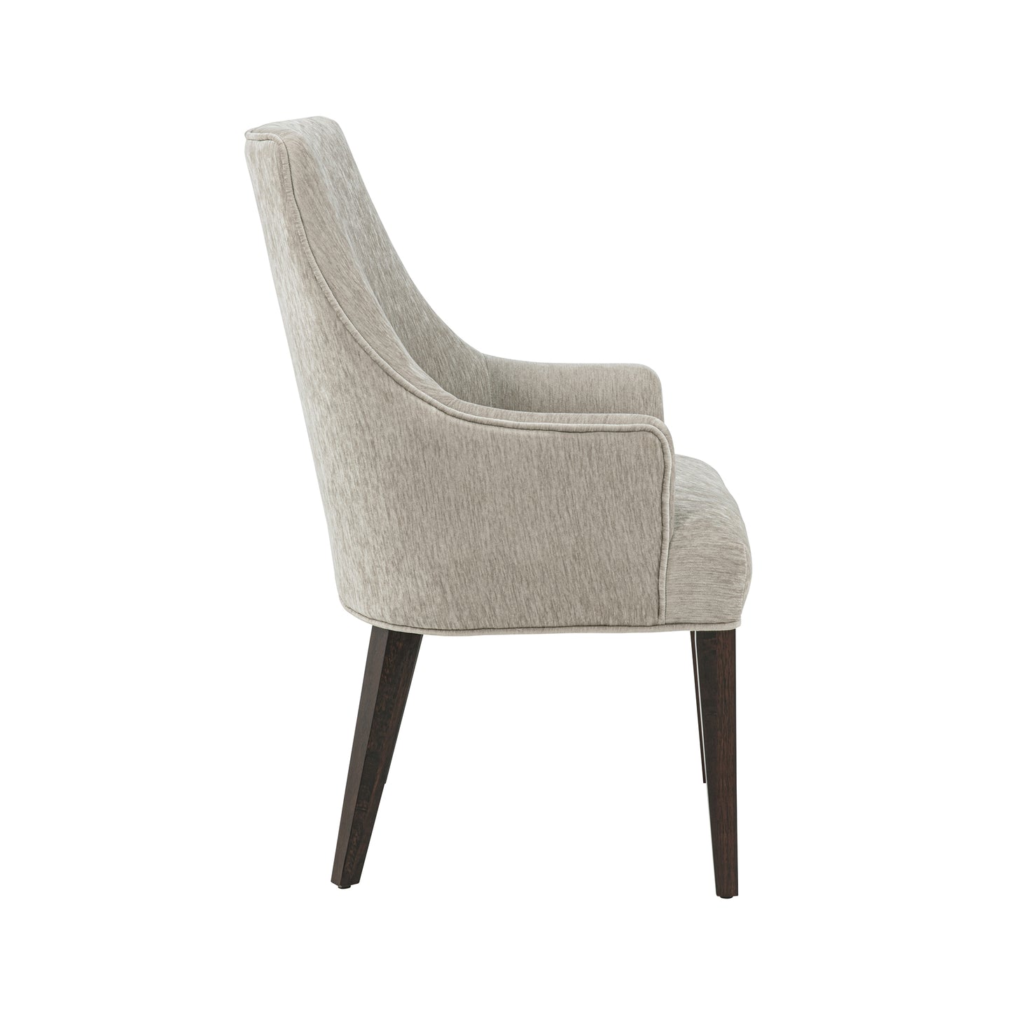 Beever Modern Wood Chenille Armchair in Taupe - Set of 2 2-DC103AR-TP