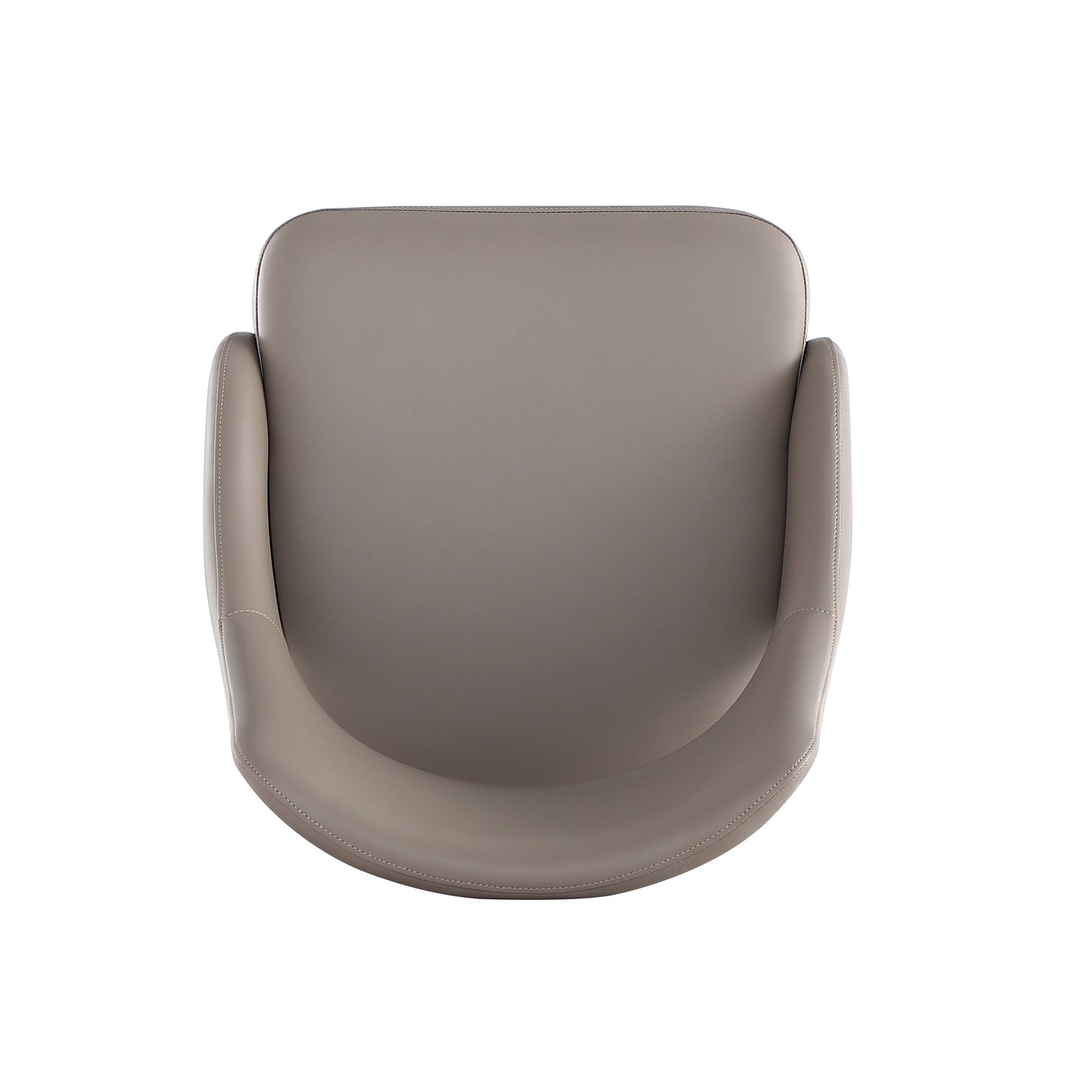 Tremont Modern Metal Vegan Leather Dining Chair in Taupe - Set of 2 2-DC104-TP