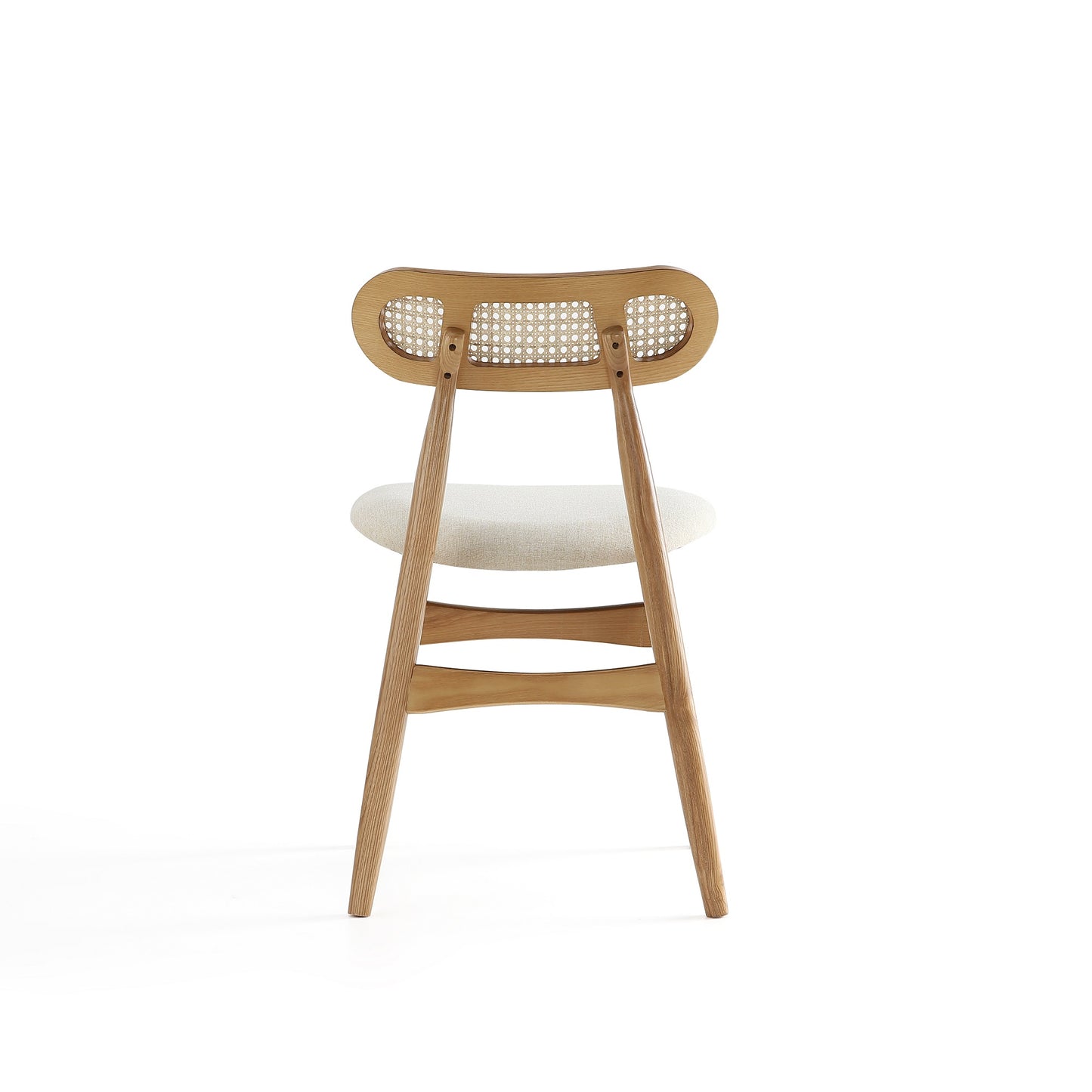 Colbert Industry Chic Cane Back Wood Upholstered Dining Chair in Natural - Set of 4 2-DCCA02-OM
