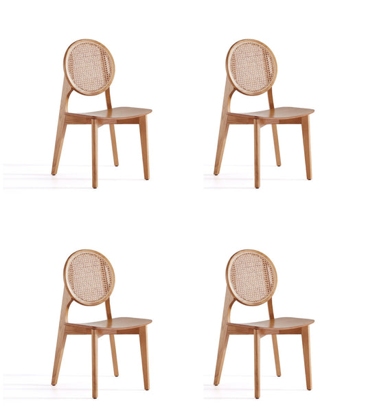 Versailles Industry Chic Wood Dining Chair in Natural - Set of 4 2-DCCA11-NA
