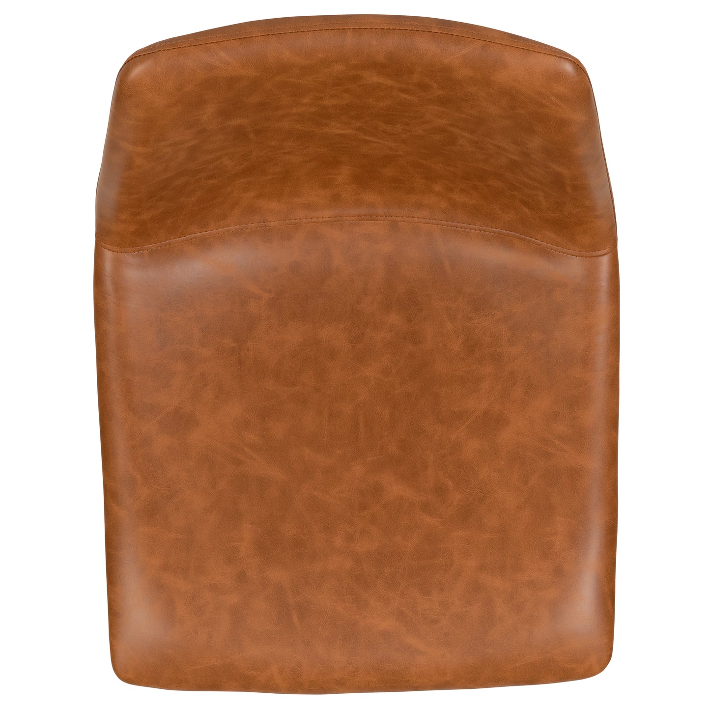 Reagan 24 Inch Commercial Grade LeatherSoft Counter Height Barstools in Light Brown, Set of 2 Light Brown