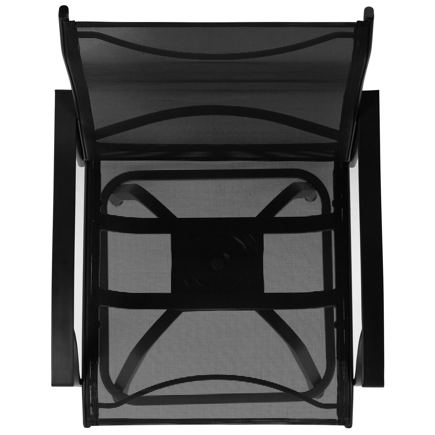 Valerie Patio Bar Height Stools Set of 2, All-Weather Textilene Swivel Patio Stools with High Back & Armrests in Black Black