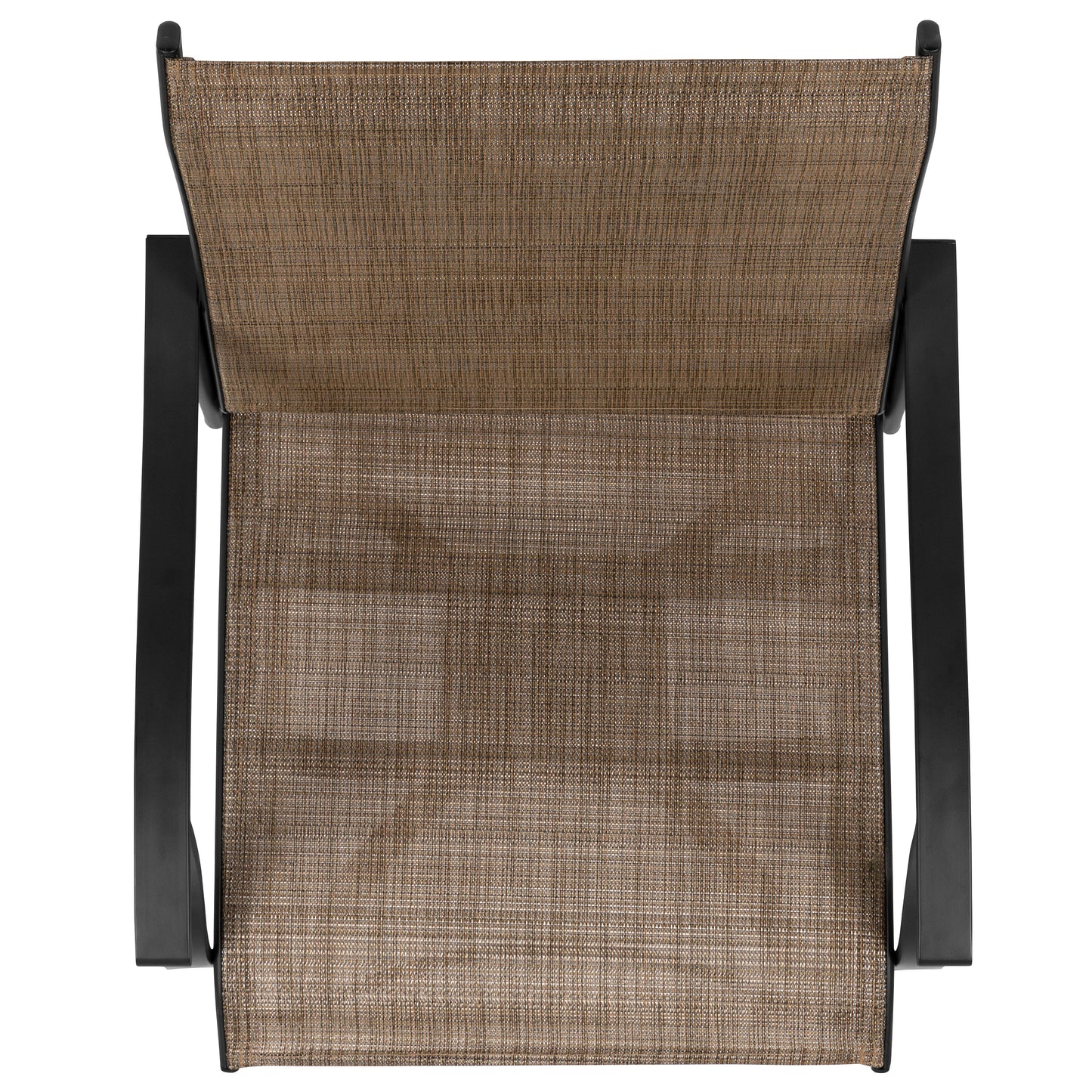 Valerie Patio Bar Height Stools Set of 2, All-Weather Textilene Swivel Patio Stools with High Back & Armrests in Brown Brown