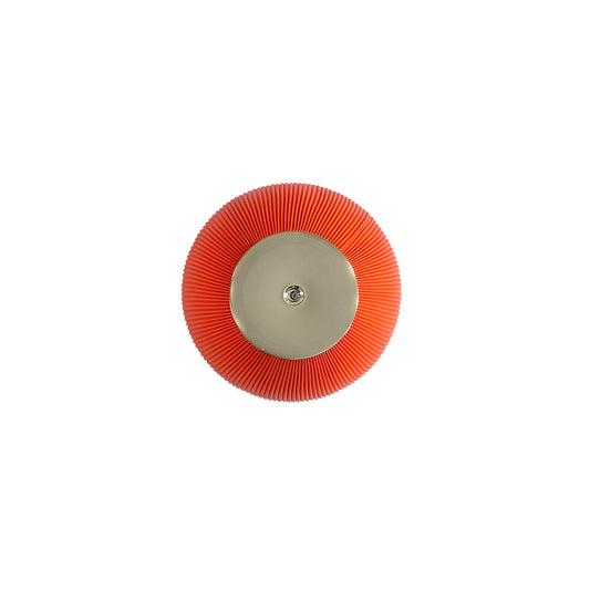 Manhattan Comfort Modern Anderson End Table 2.0 Upholstered in Orange Leatherette with Ceramic Faux Marble Tabletop - Set of 2 2-ET005-OR