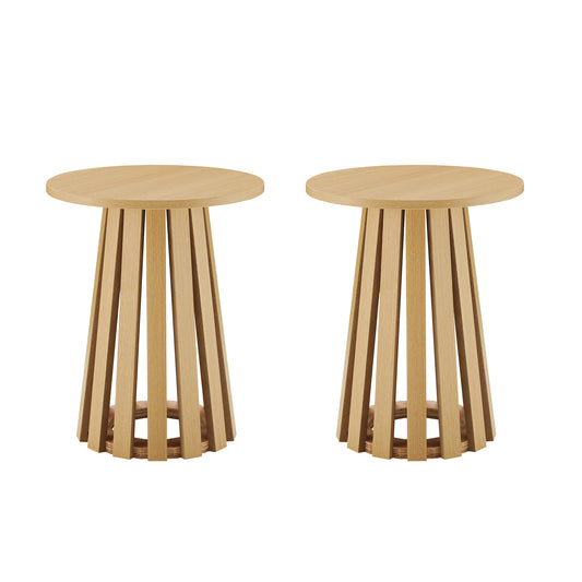 Layla Scandinavian Modern End Table in Light Oak - Set of 2 2-ET012-NA