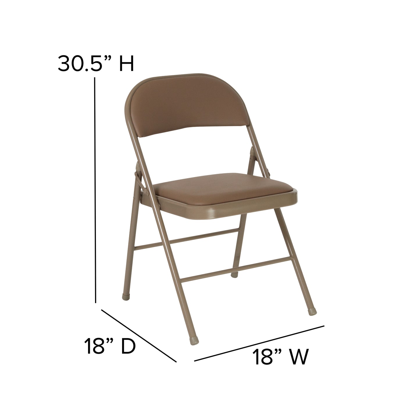 2 Pack HERCULES Series Double Braced Beige Vinyl Folding Chair Beige 2-HA-F003D-BGE-GG