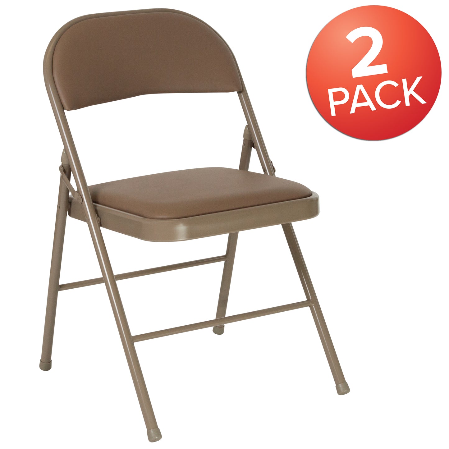 2 Pack HERCULES Series Double Braced Beige Vinyl Folding Chair Beige 2-HA-F003D-BGE-GG