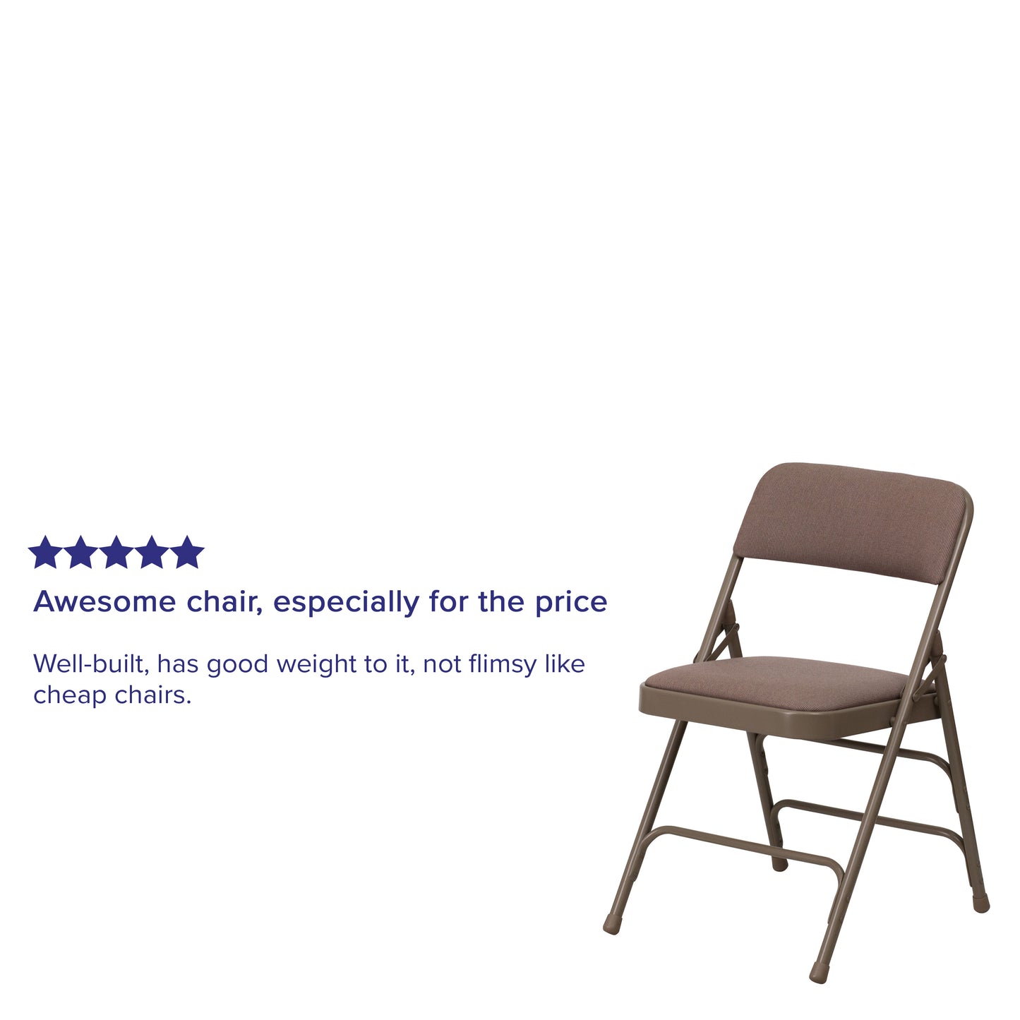 2 Pack HERCULES Series Curved Triple Braced & Double Hinged Beige Fabric Metal Folding Chair Beige Fabric/Beige Frame 2-HA-MC309AF-BGE-GG