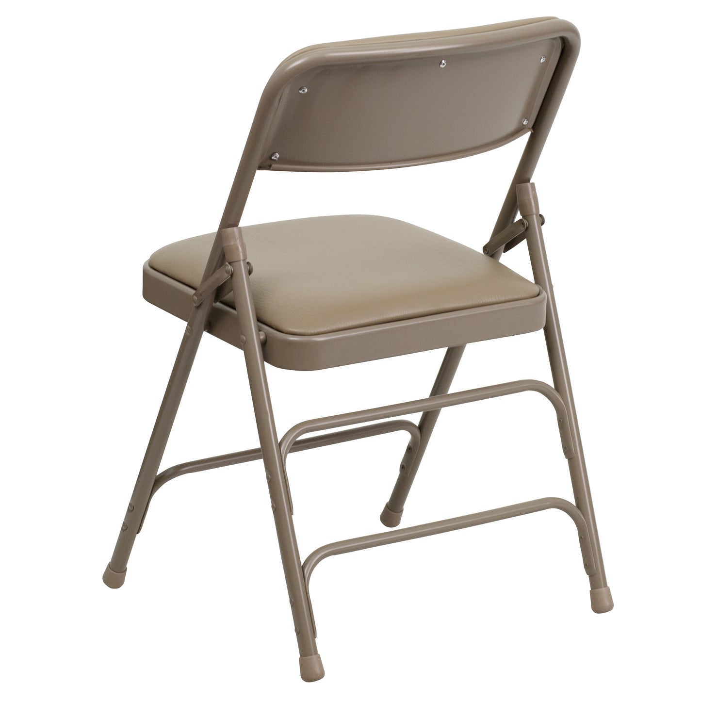 2 Pack HERCULES Series Curved Triple Braced & Double Hinged Beige Vinyl Metal Folding Chair Beige Vinyl/Beige Frame 2-HA-MC309AV-BGE-GG