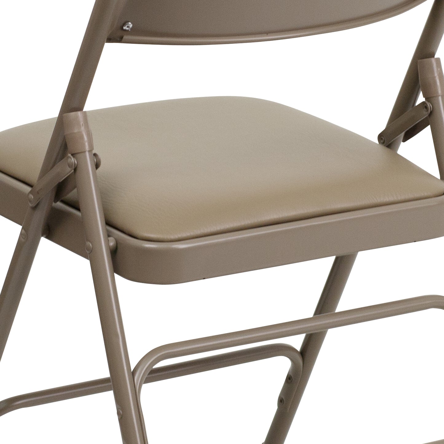 2 Pack HERCULES Series Curved Triple Braced & Double Hinged Beige Vinyl Metal Folding Chair Beige Vinyl/Beige Frame 2-HA-MC309AV-BGE-GG