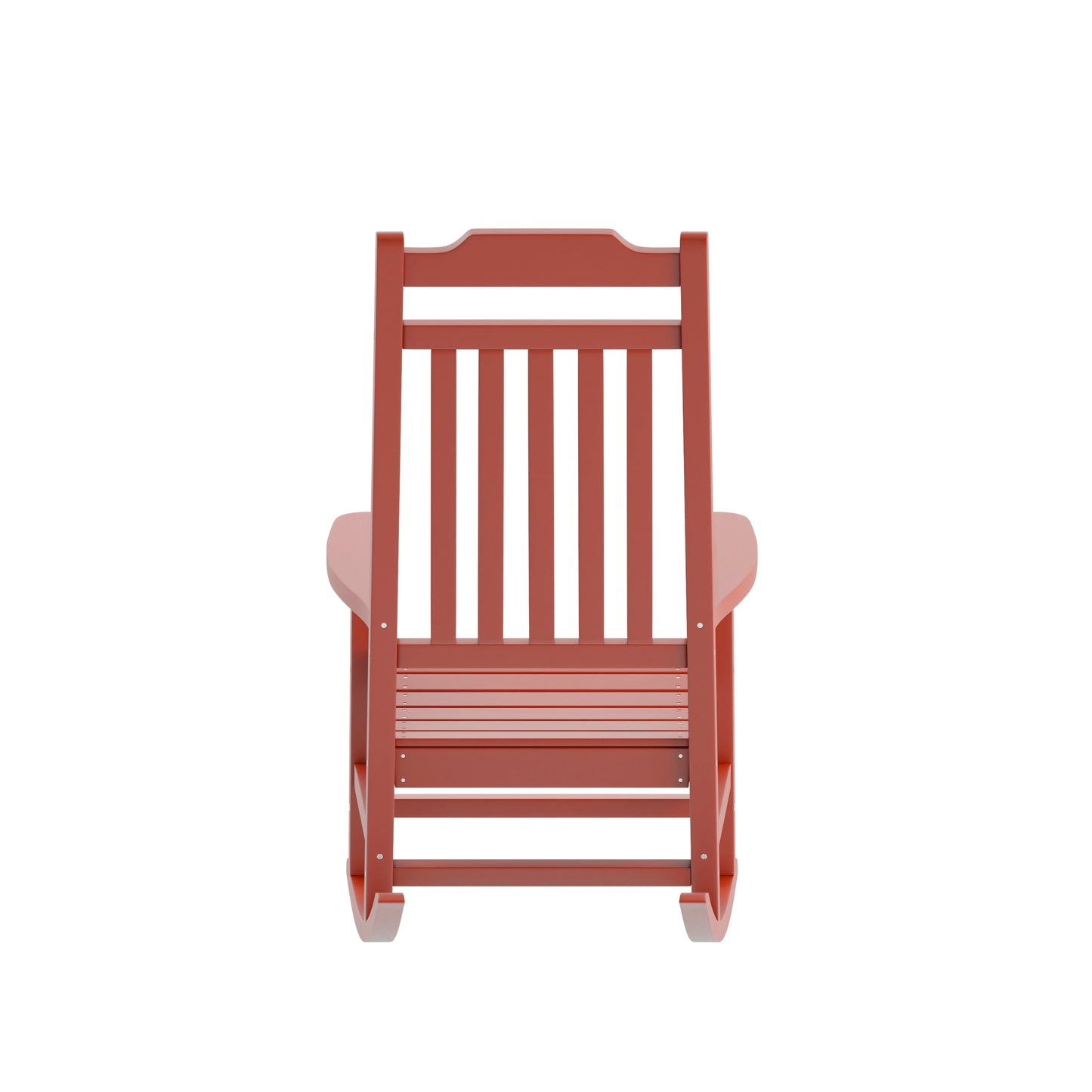 Set of 2 Winston All-Weather Rocking Chair in Red Faux Wood Red 2-JJ-C14703-RED-GG