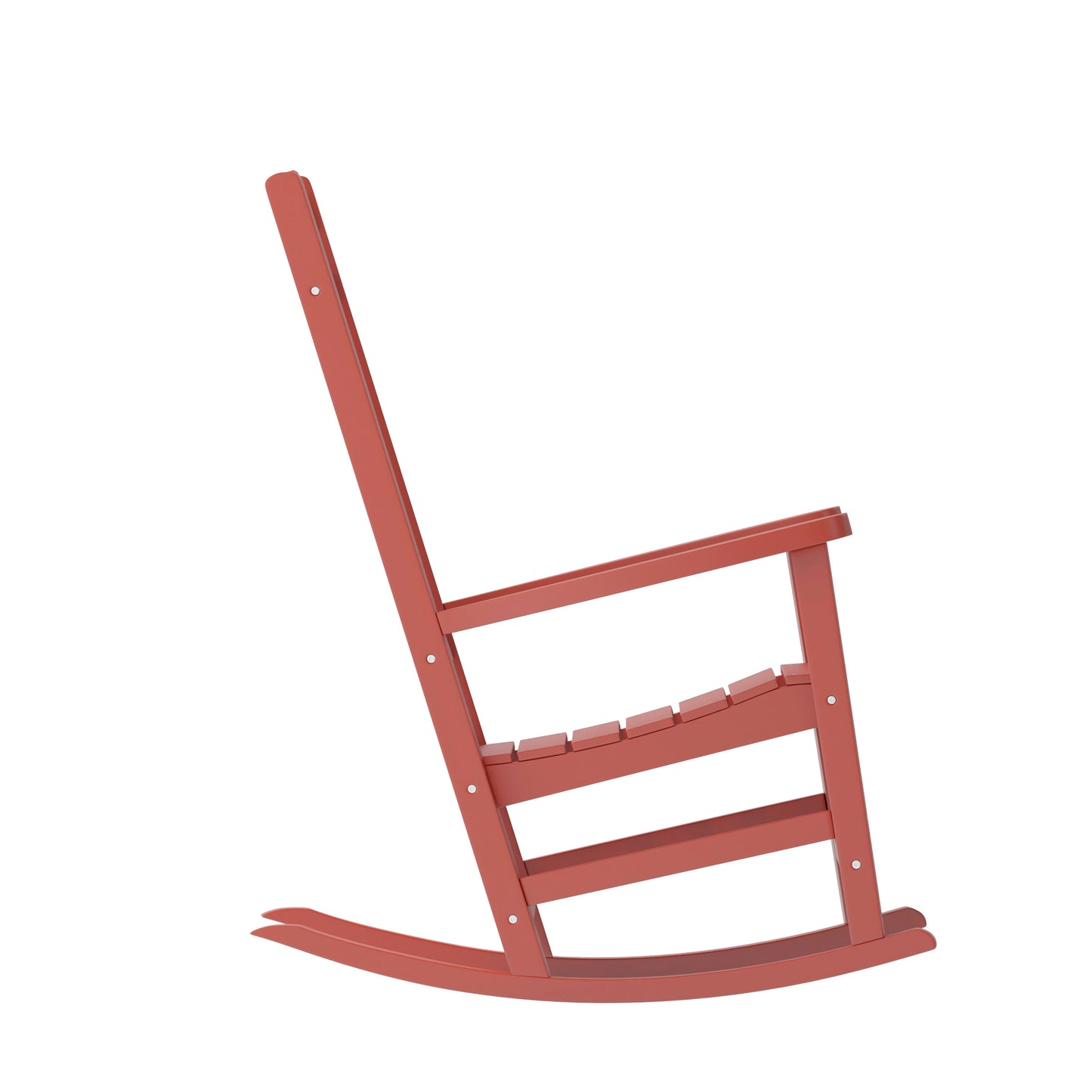 Set of 2 Winston All-Weather Rocking Chair in Red Faux Wood Red 2-JJ-C14703-RED-GG