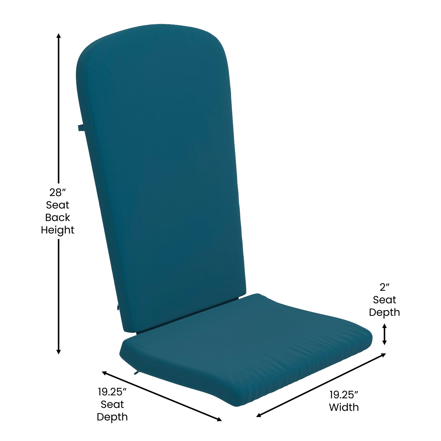 Savannah Set of 2 All-Weather Poly Resin Wood Adirondack Rocking Chairs in Gray with Teal Cushions for Deck, Porch, and Patio Teal Cushions/Gray Frame 2-JJ-C14705-CSNTL-GY-GG