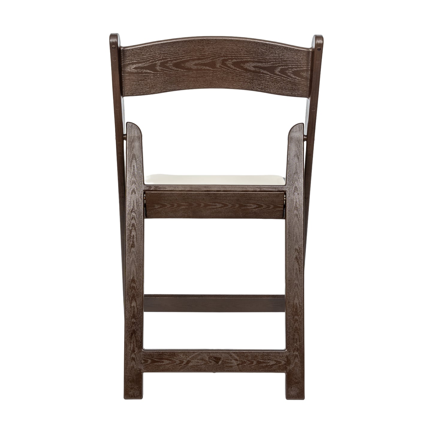 HERCULES 2 Pack Commercial Dark Brown Indoor/Outdoor Lightweight Wood Look Resin Folding Event Chair Dark Brown