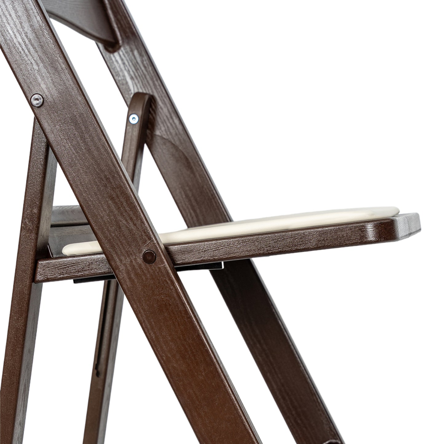 HERCULES 2 Pack Commercial Dark Brown Indoor/Outdoor Lightweight Wood Look Resin Folding Event Chair Dark Brown