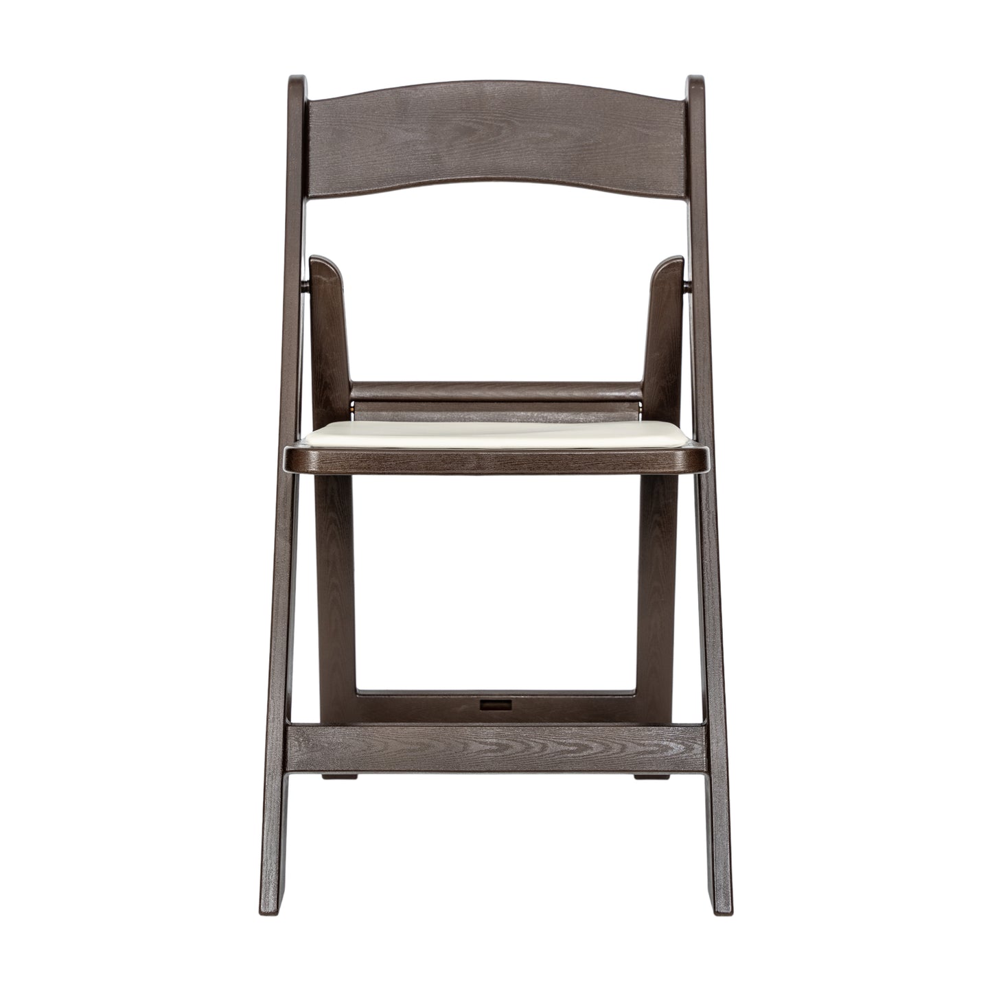 HERCULES 2 Pack Commercial Dark Brown Indoor/Outdoor Lightweight Wood Look Resin Folding Event Chair Dark Brown