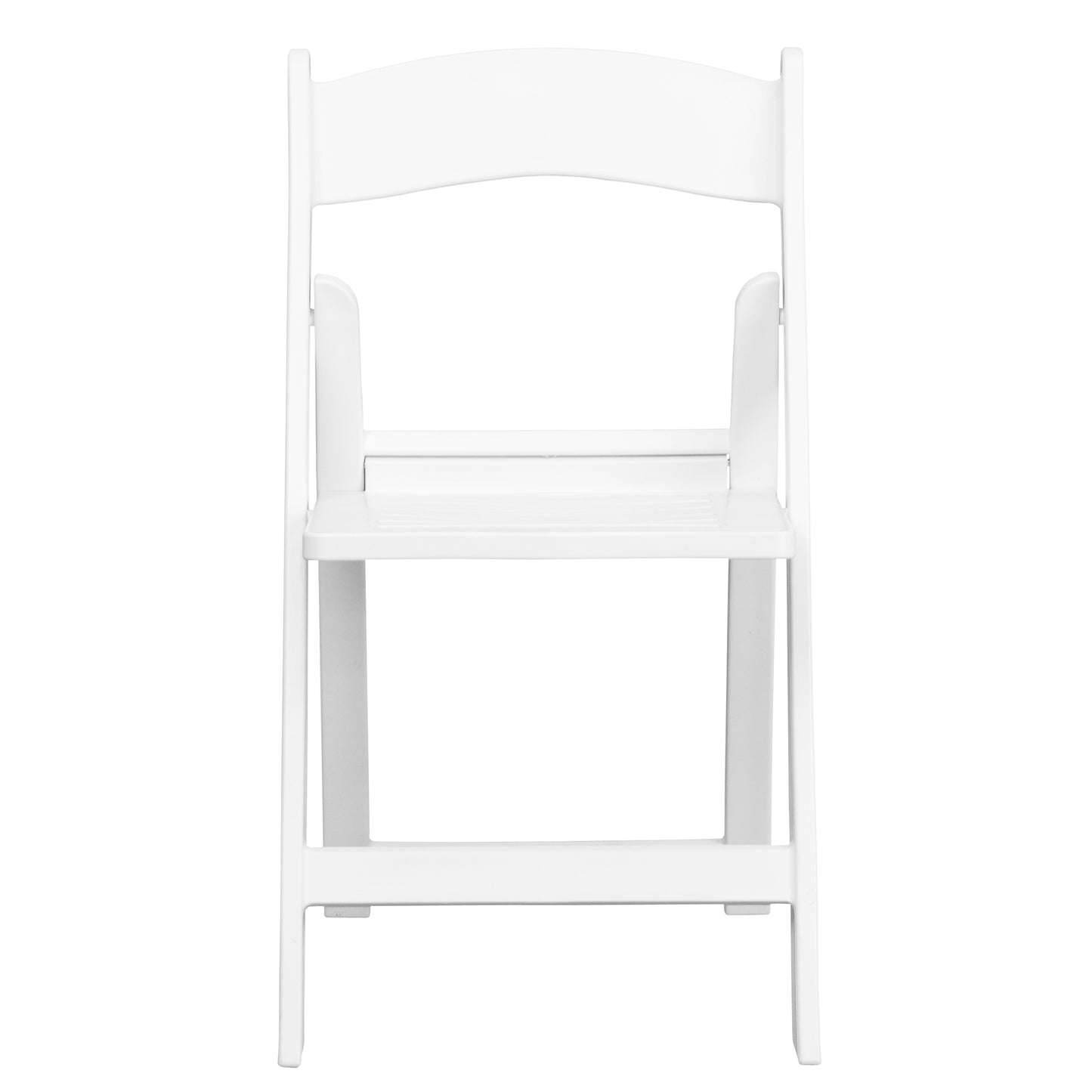 2 Pack HERCULES Series 800 lb. Capacity White Resin Folding Chair with Slatted Seat White 2-LE-L-1-WH-SLAT-GG