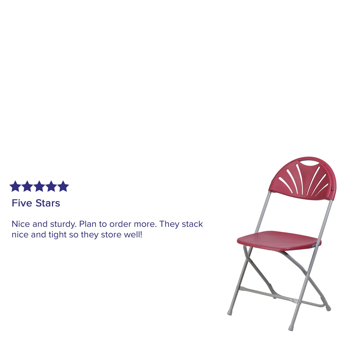 2 Pack HERCULES Series 650 lb. Capacity Burgundy Plastic Fan Back Folding Chair Burgundy 2-LE-L-4-BUR-GG