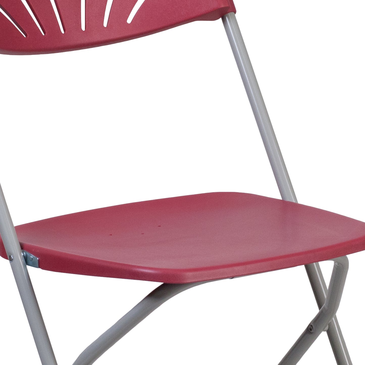 2 Pack HERCULES Series 650 lb. Capacity Burgundy Plastic Fan Back Folding Chair Burgundy 2-LE-L-4-BUR-GG