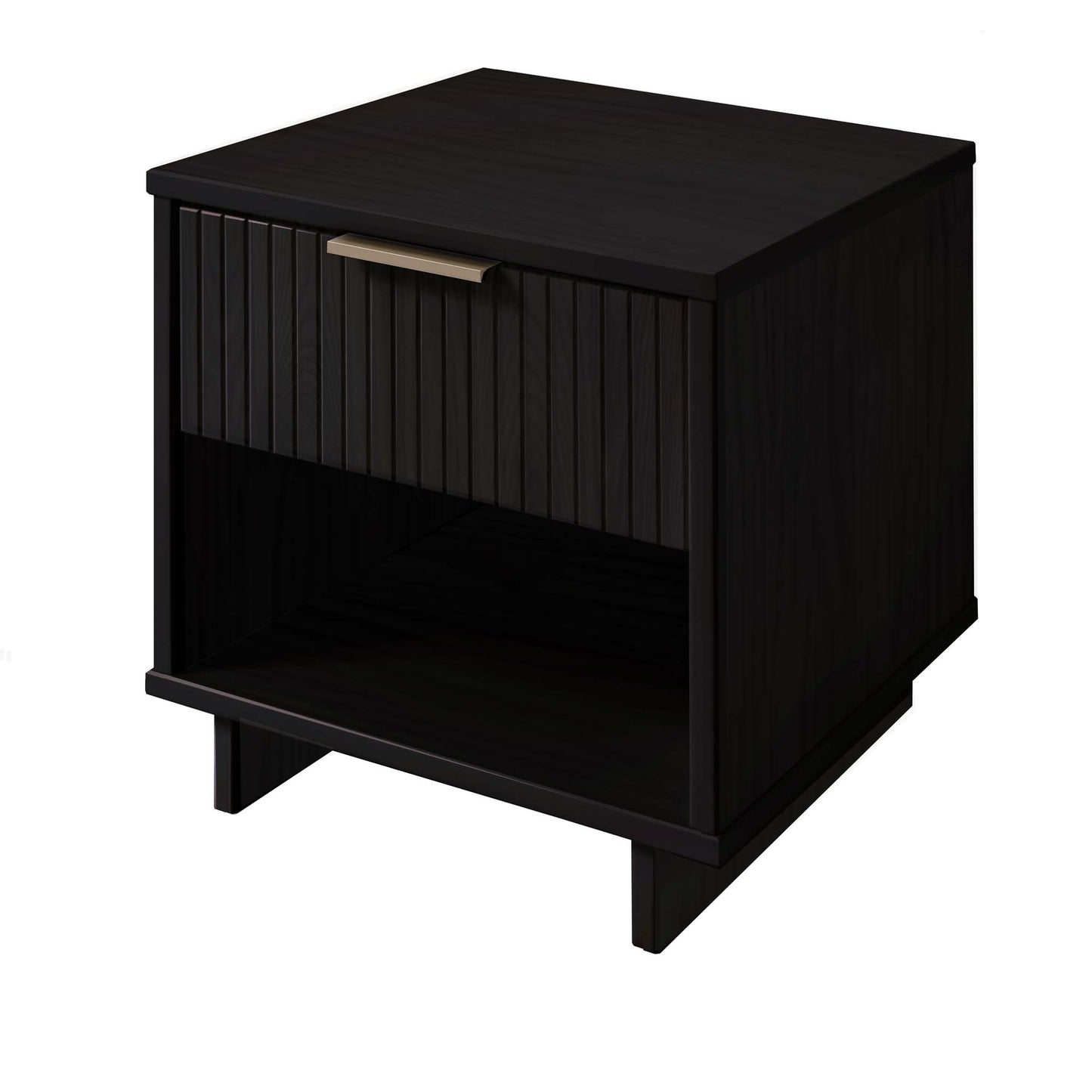 Granville Modern 18" Nightstand in Black (1-Drawer) - Set of 2 2-NS-5002