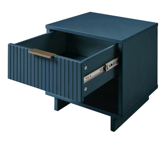 Granville Modern 18" Nightstand in Midnight Blue (1-Drawer) - Set of 2 2-NS-5004