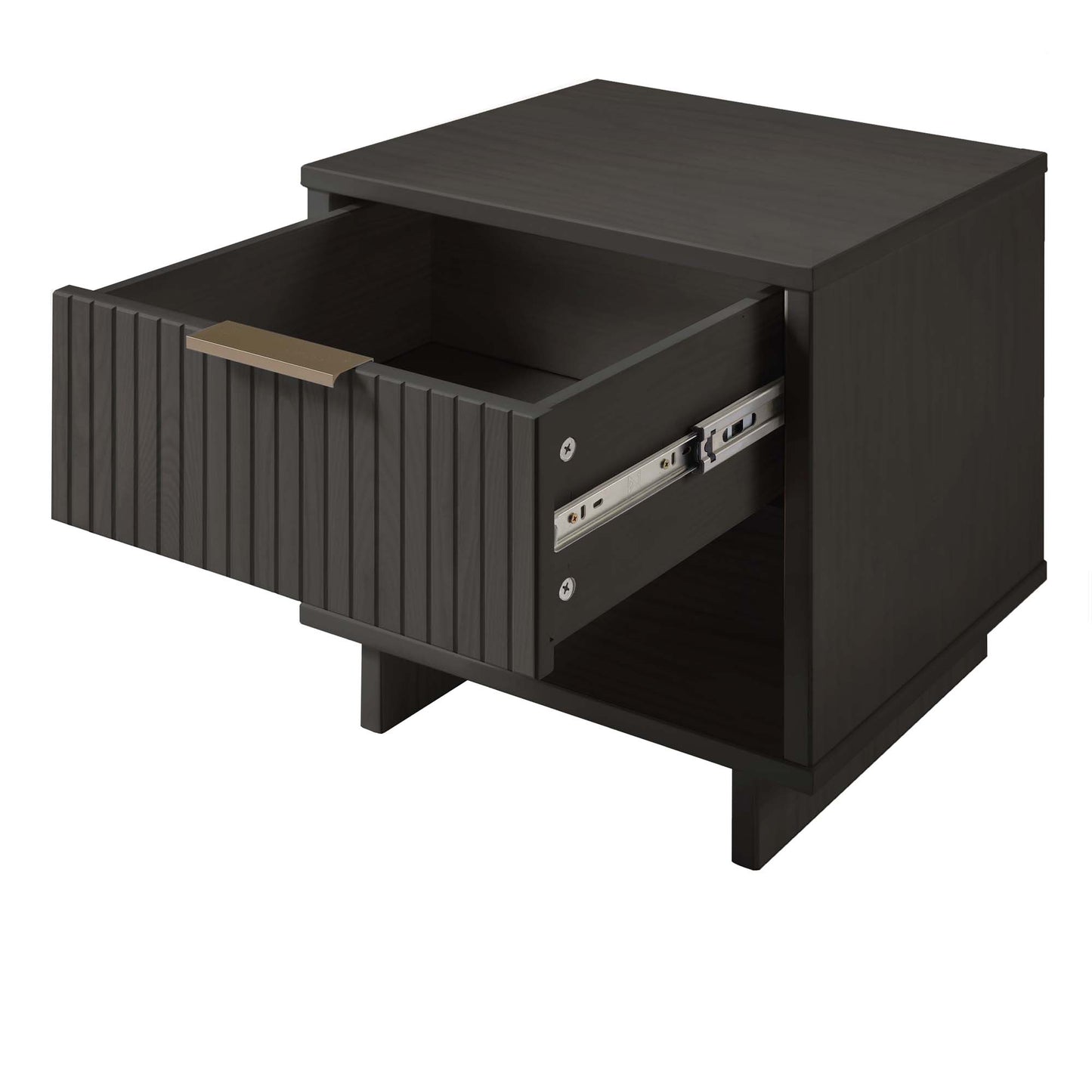 Granville Modern 18" Nightstand in Charcoal Gray (1-Drawer) - Set of 2 2-NS-5005