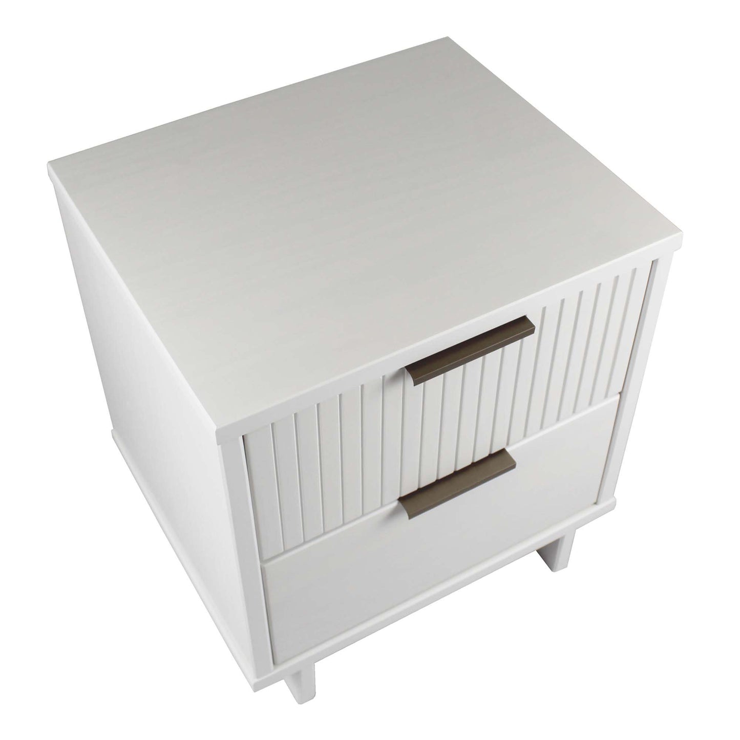 Granville Modern 18" Nightstand in White (2-Drawer) - Set of 2 2-NS-5011