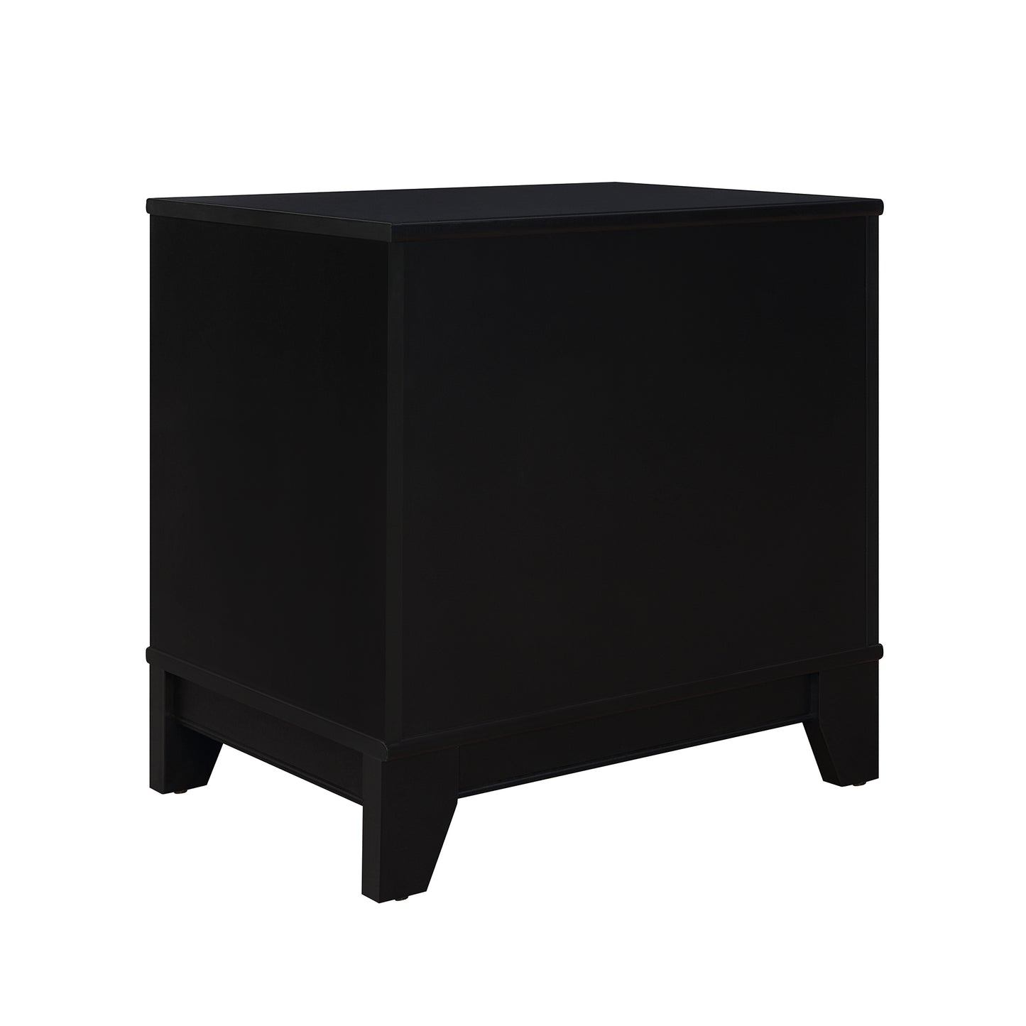 Sheridan Mid-Century Modern 22" Nightstand in Black (1-Drawer) - Set of 2 2-NS-5GLF-BK