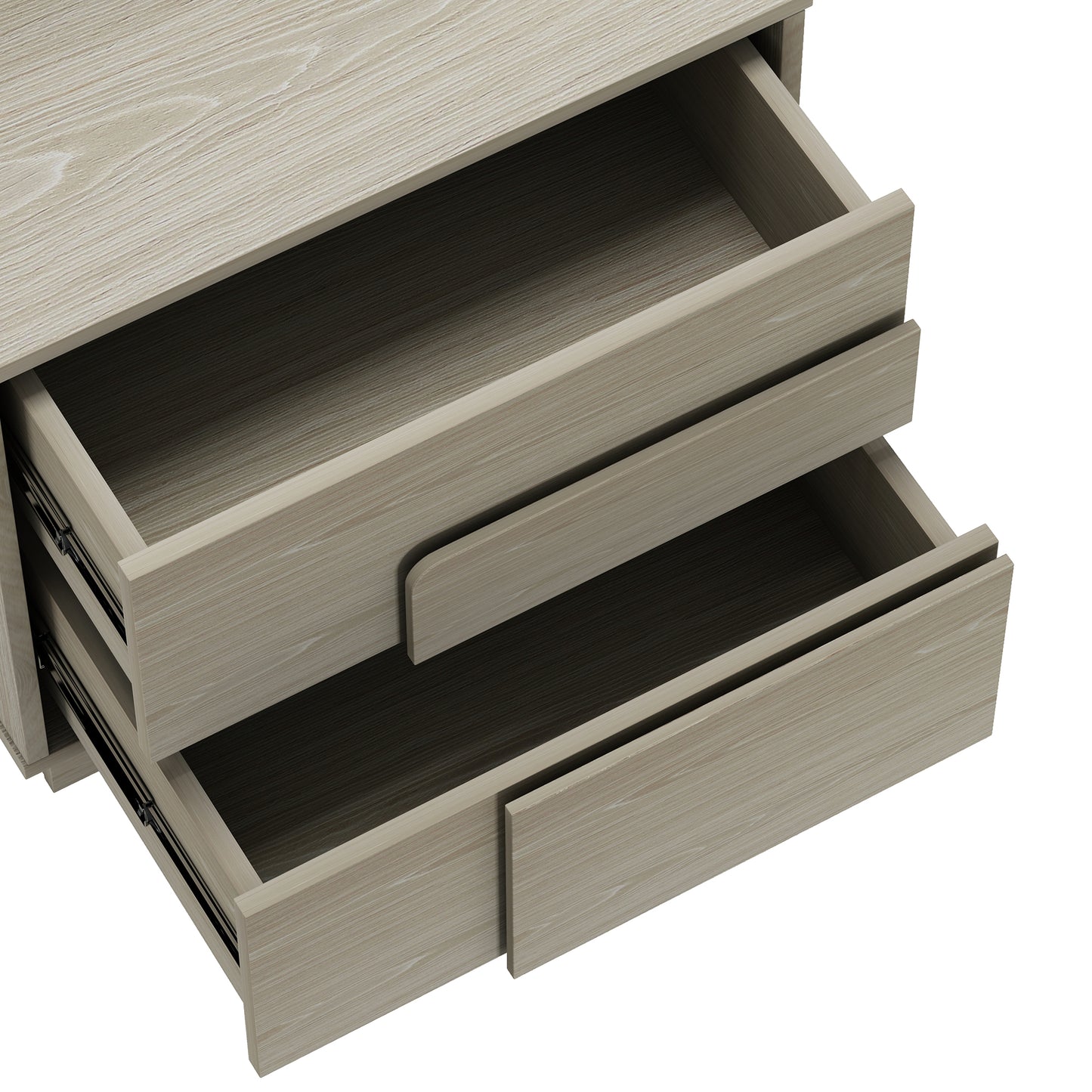 Horizon Modern 22" Nightstand in Whitewashed Oak (2-Drawer) - Set of 2 2-NS003-OK