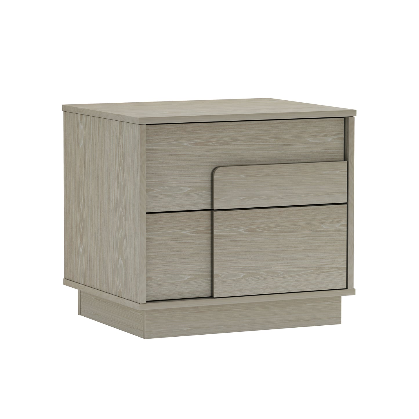 Horizon Modern 22" Nightstand in Whitewashed Oak (2-Drawer) - Set of 2 2-NS003-OK