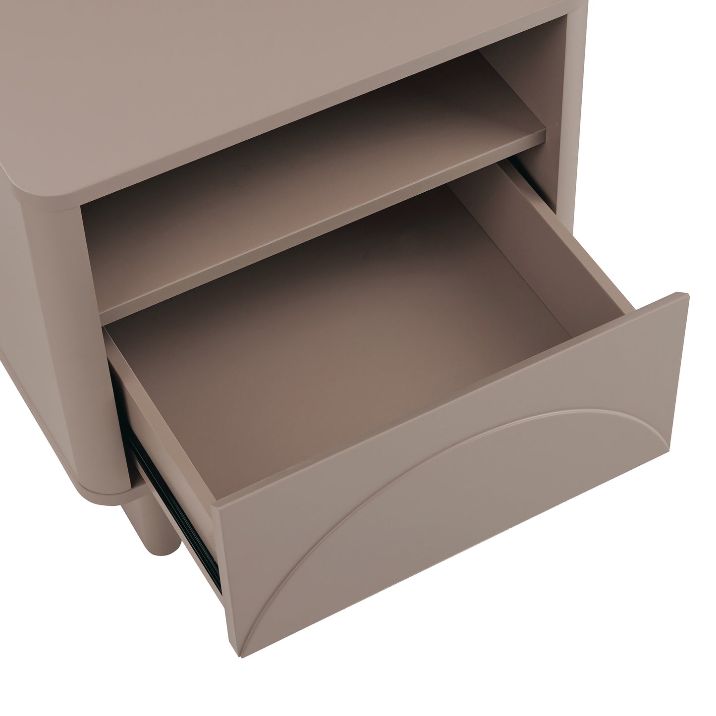 Ella Modern 20" Nightstand in Mocha (1-Drawer) - Set of 2 2-NS005-MO