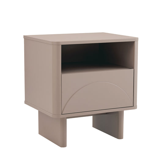 Ella Modern 20" Nightstand in Mocha (1-Drawer) - Set of 2 2-NS005-MO