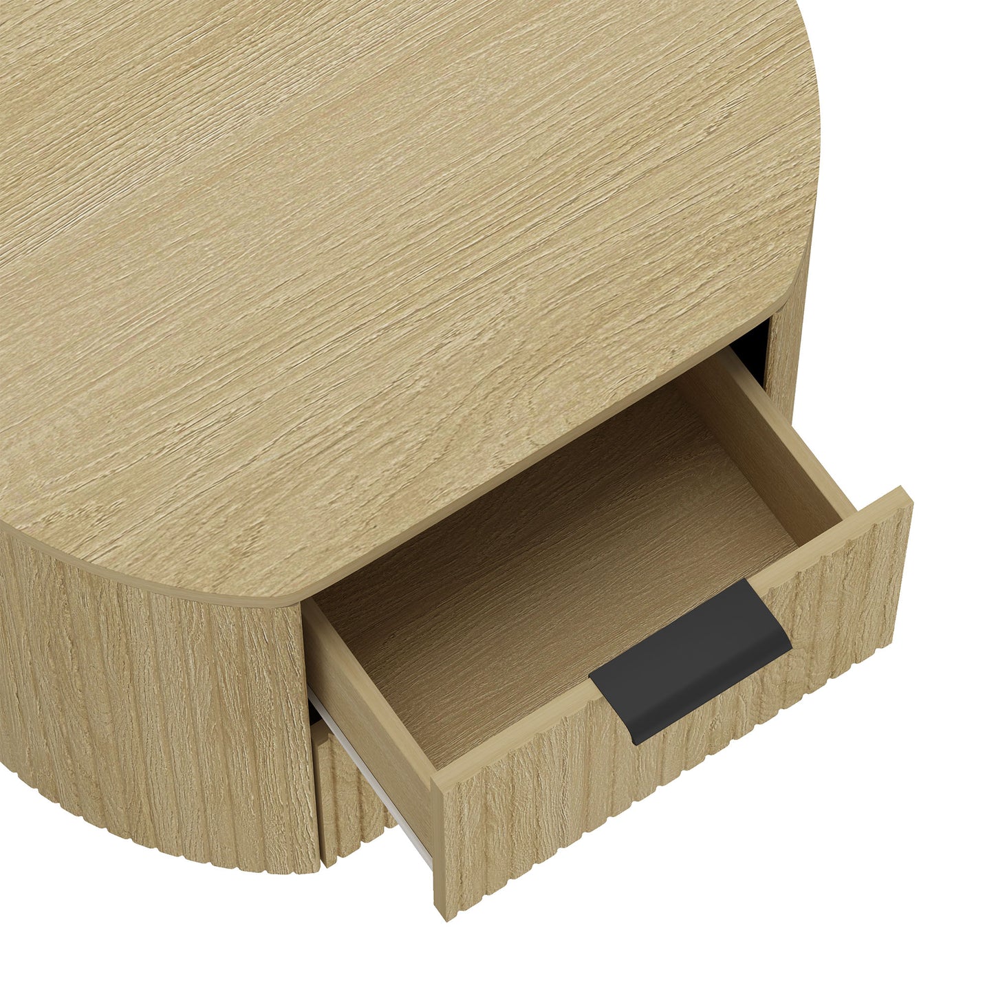 Olivia Modern 27" Nightstand in Natural Oak (2-Drawer) - Set of 2 2-NS010-NO