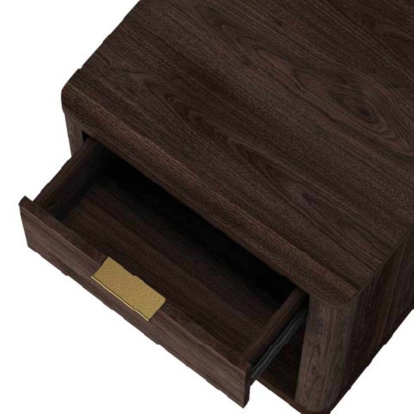 Evelyn Modern 20" Nightstand in Brown (1-Drawer) - Set of 2 2-NS011-BR